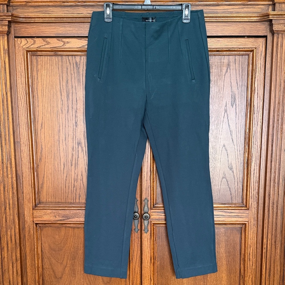 Rafaella Teal Slim Straight Dress Pants